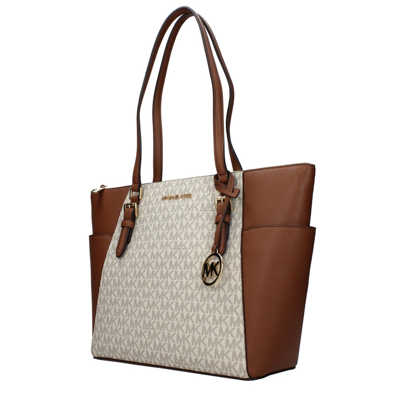 Michael Kors Beige Leather Shoulder Bag - Elegant & Versatile