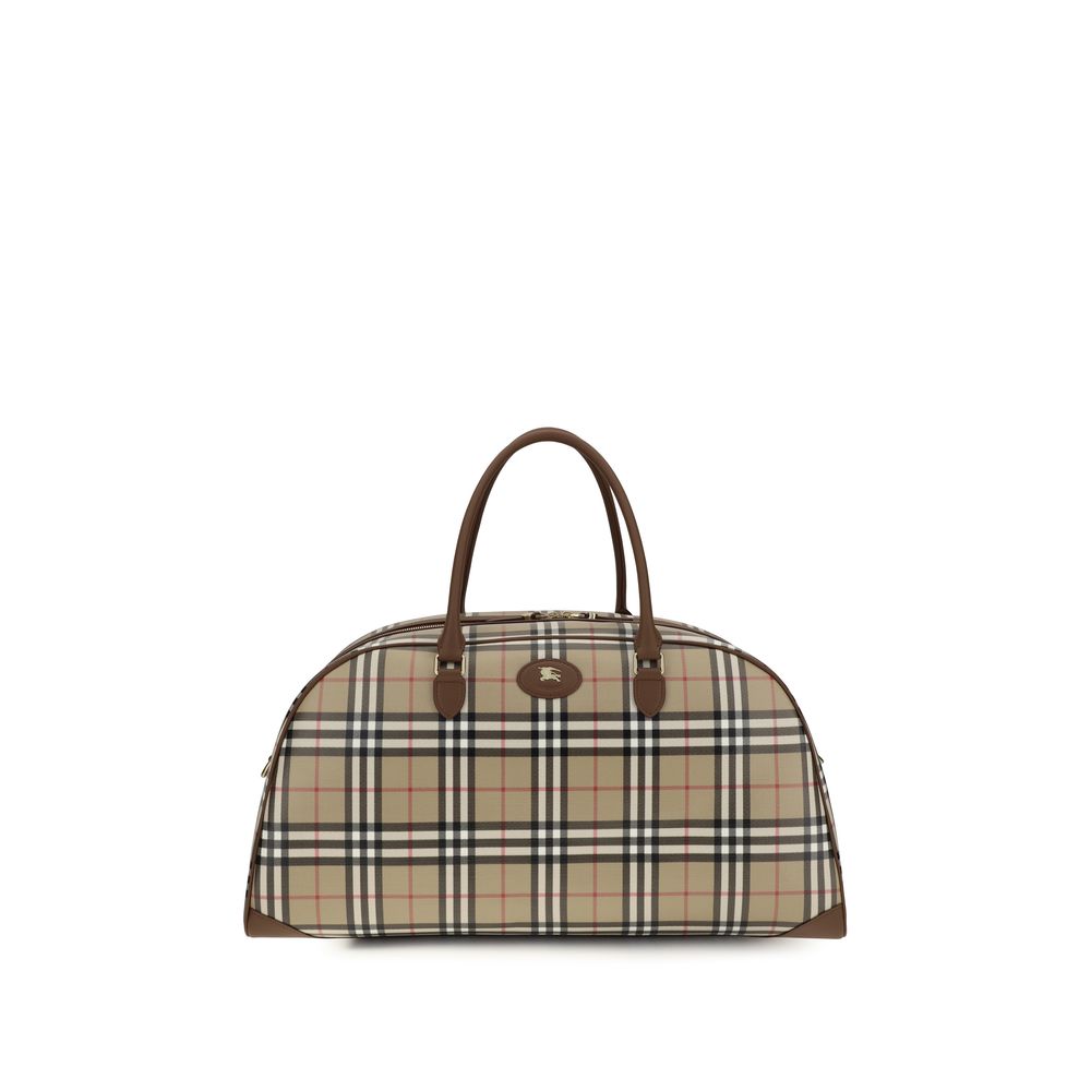 Sac à épaule Burberry Check Beige en coton