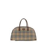 Sac à épaule Burberry Check Beige en coton