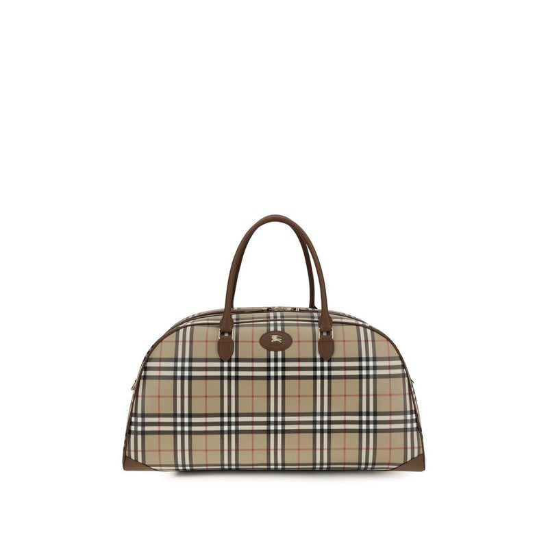 Sac à épaule Burberry Check Beige en coton