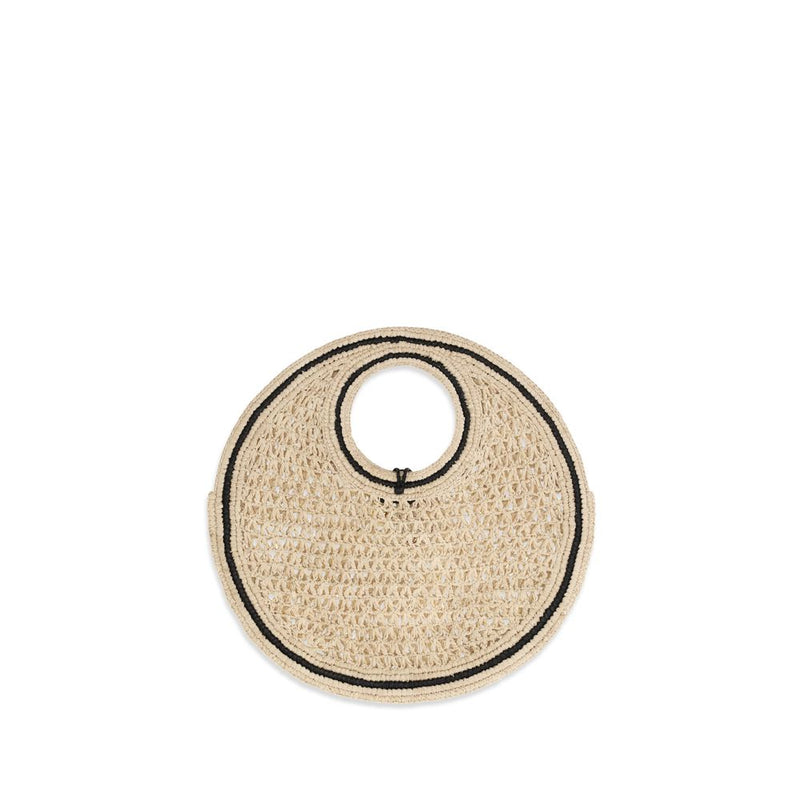 Jacquemus Le Petit Rond Spiaggia Beige Raffia Handbag