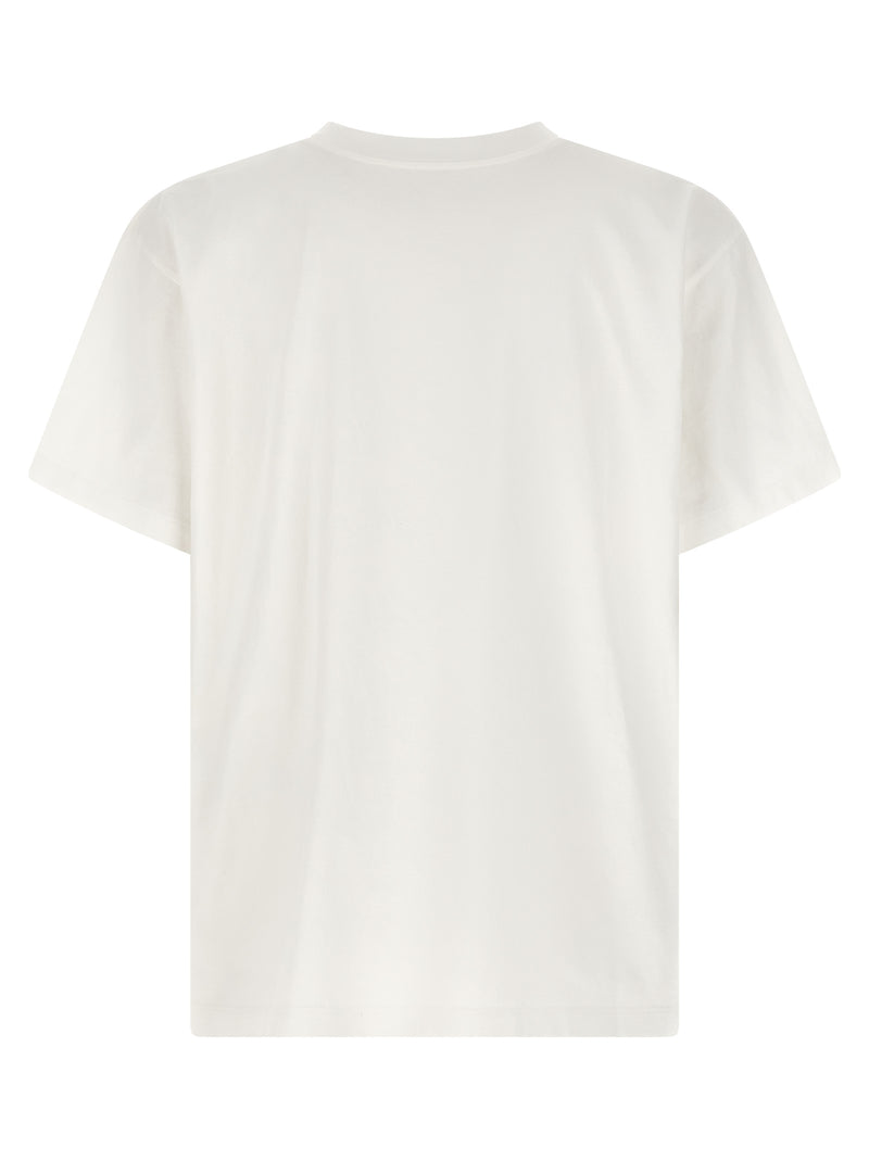 MM6 Maison Margiela White Cotton T-Shirt with Chiave Print