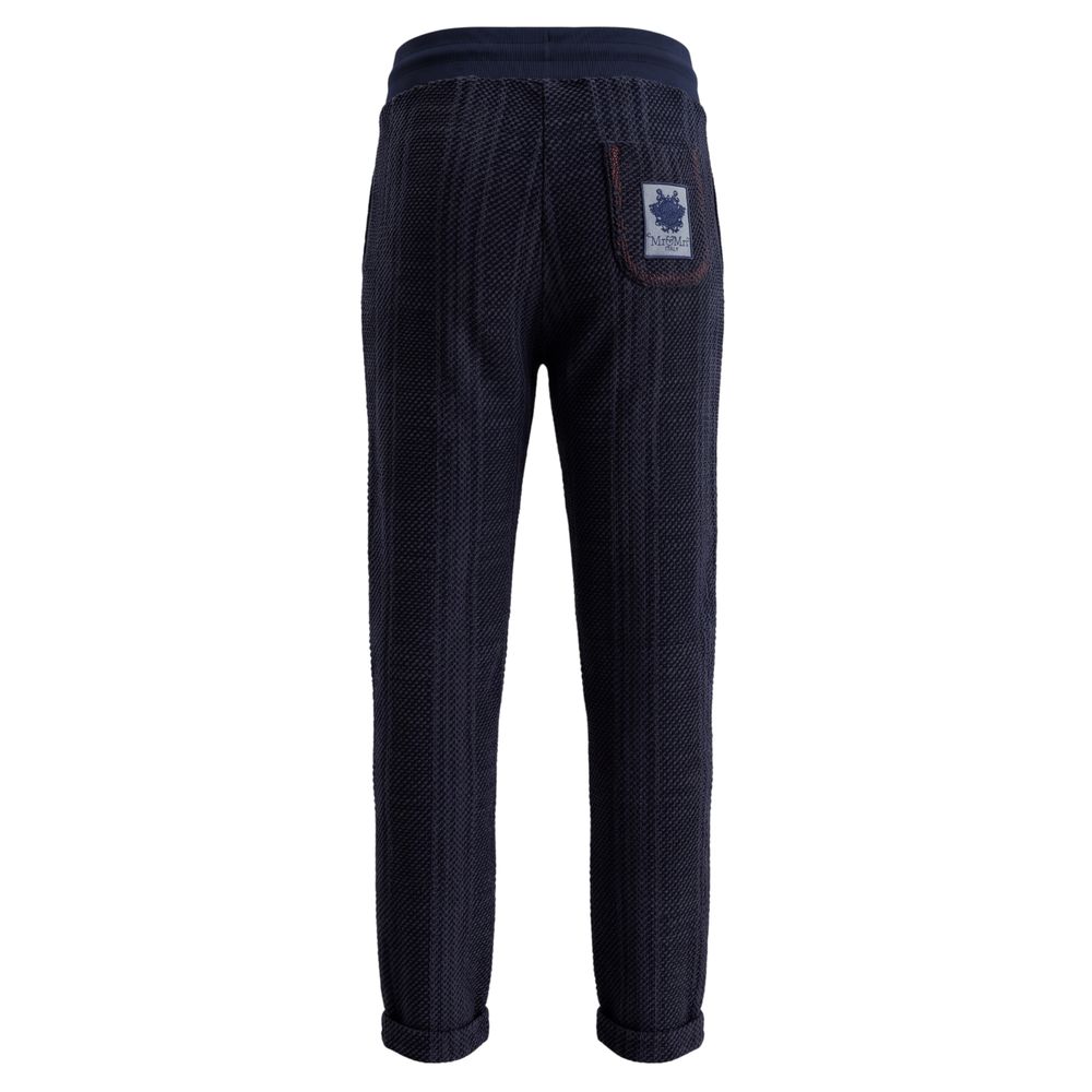 Mr&Mrs Italy Blue Knit Mesh Jogger Pants for Women
