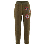 Mr&Mrs Italy Green Mesh Jogger Pants for Women