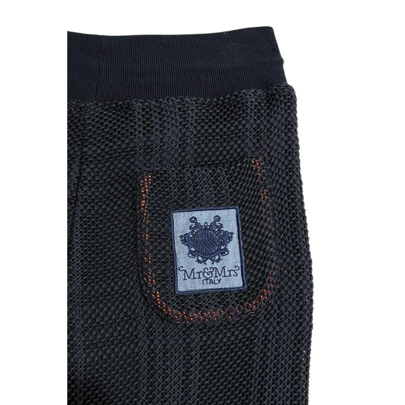 Mr&Mrs Italy Blue Knit Mesh Jogger Pants for Women