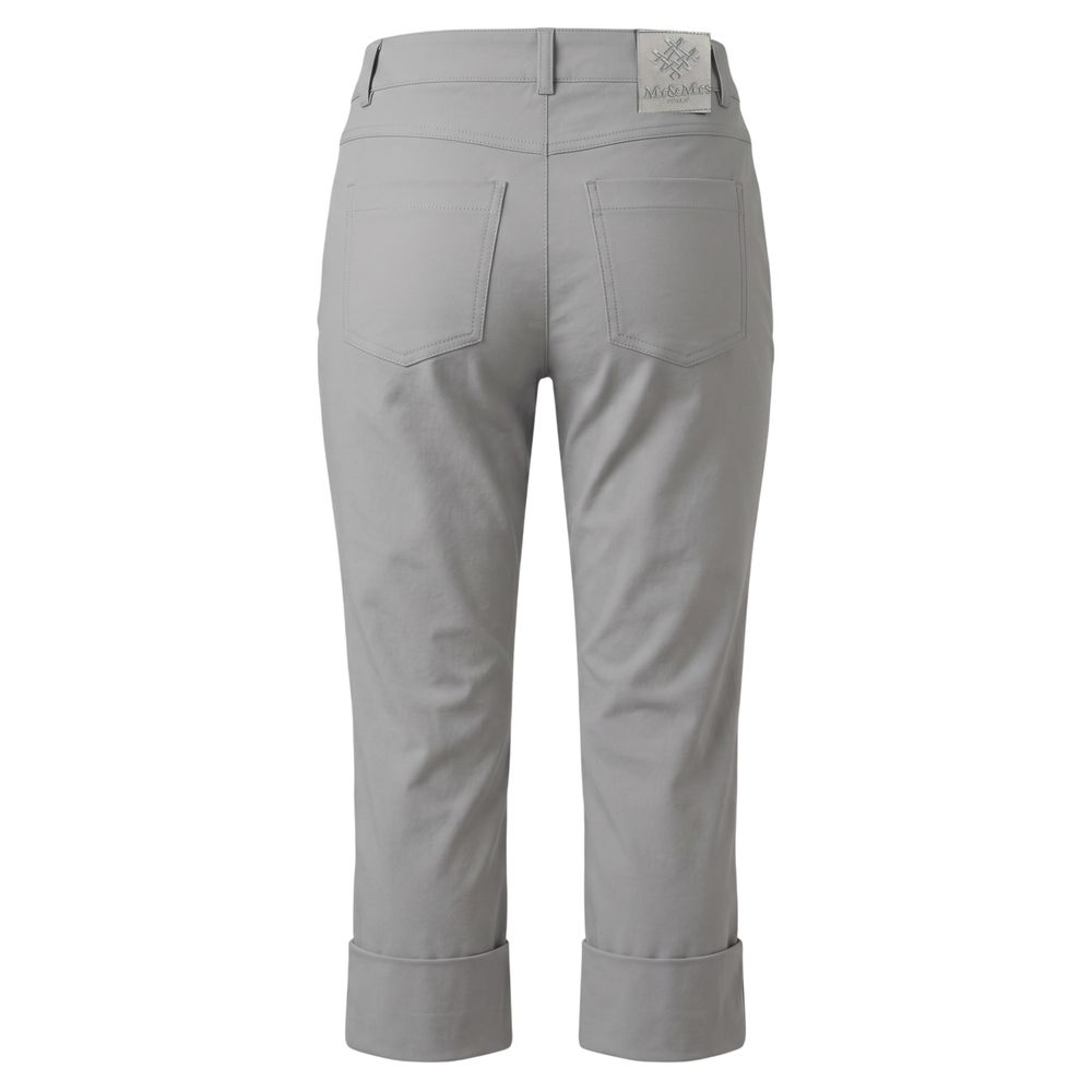 Mr&Mrs Italy Grey Cotton Women Pants - Stylish Mid-Rise Fit