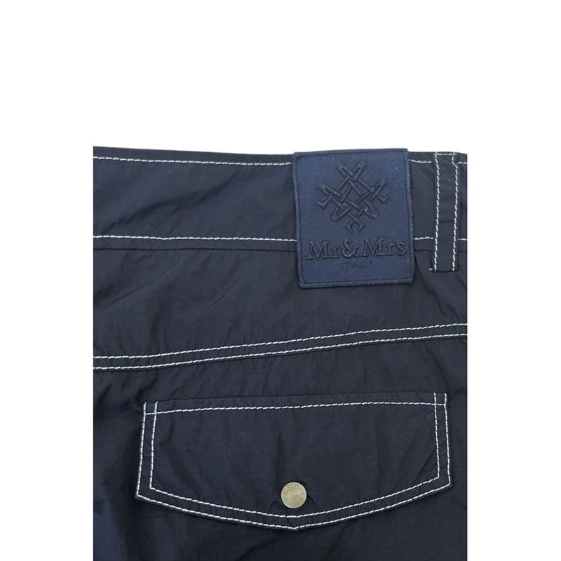 Mr&Mrs Italy Blue Polyamide Casual Pants for Men