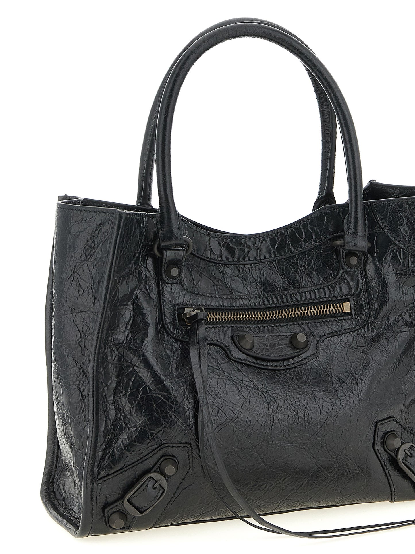 Balenciaga Black Lamb Leather Tote Bag