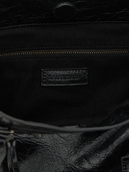 Balenciaga Black Lamb Leather Tote Bag