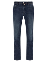 Jacob Cohen Bard Slim Blue Cotton Stretch Denim Jeans