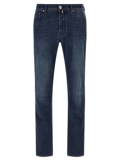 Jacob Cohen Blue Cotton Slim Fit Jeans