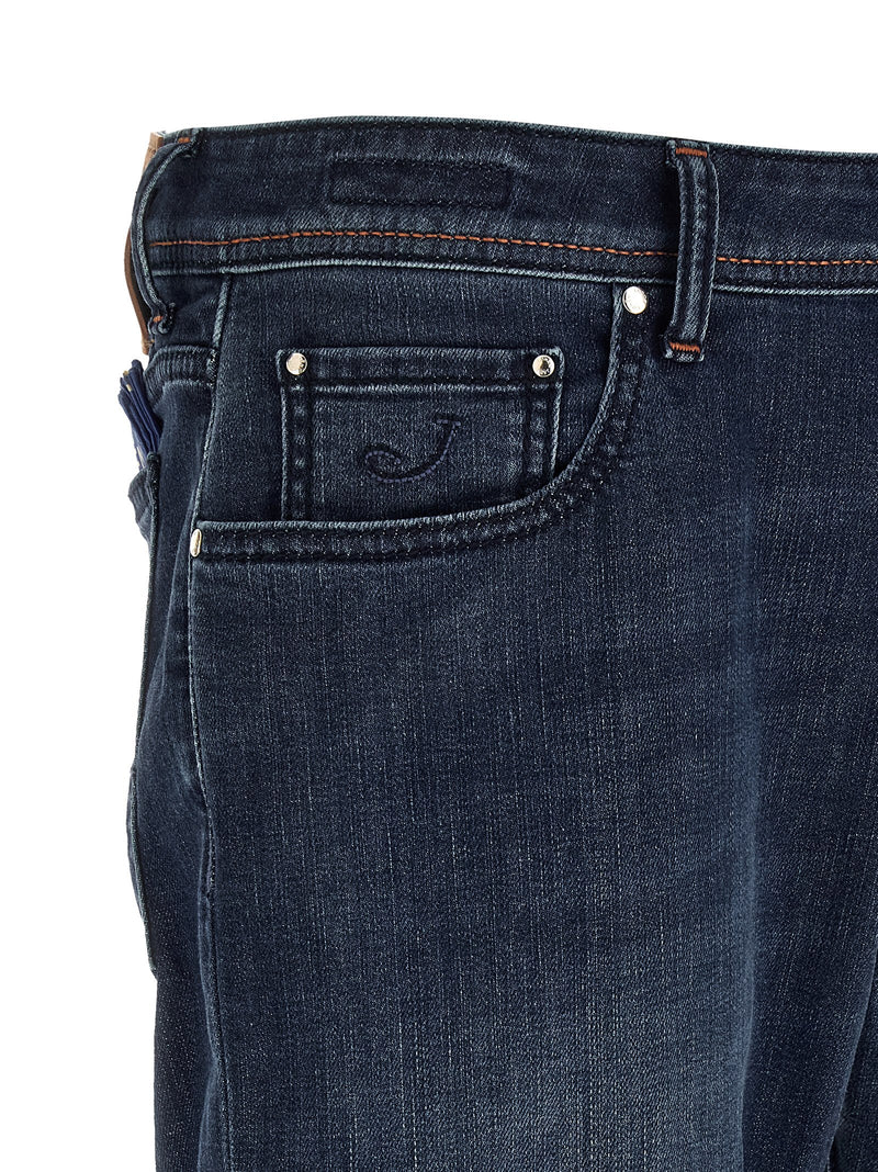 Jacob Cohen Bard Slim Blue Cotton Stretch Denim Jeans