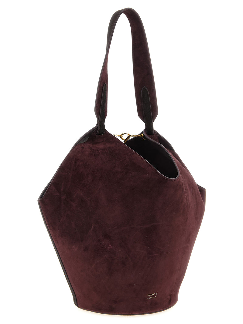 Khaite Bordeaux Calfskin Tote Bag - Luxury Shopping Accessory