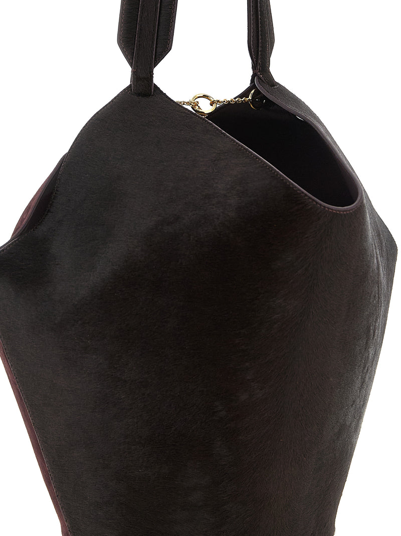 Khaite Bordeaux Calfskin Tote Bag - Luxury Shopping Accessory