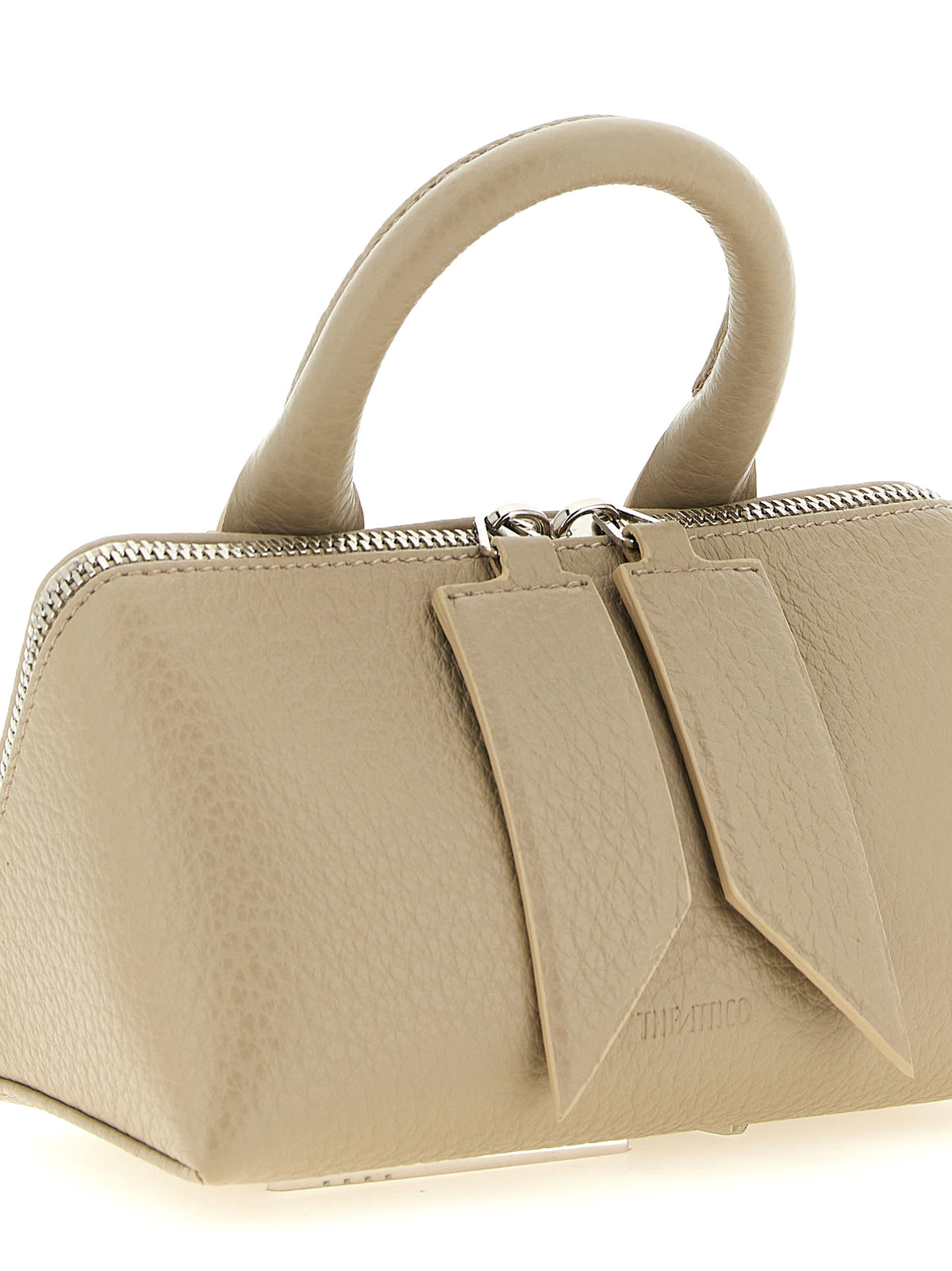 The Attico Beige Bovine Leather Handbag - The Friday Mini