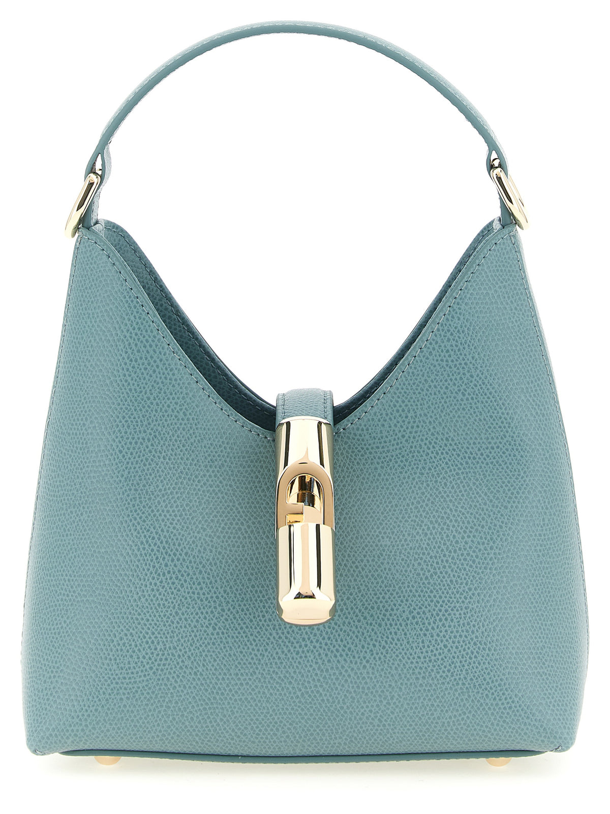 Furla Iride Mini Handbag in Light Blue Calfskin