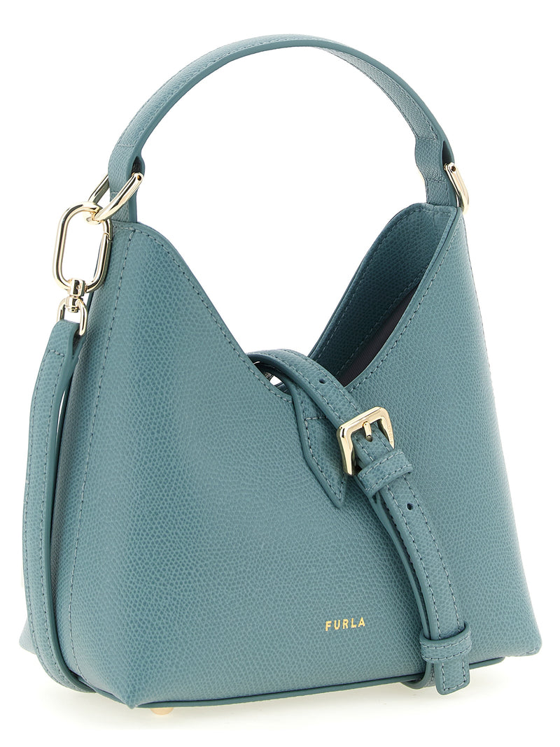 Furla Iride Mini Handbag in Light Blue Calfskin