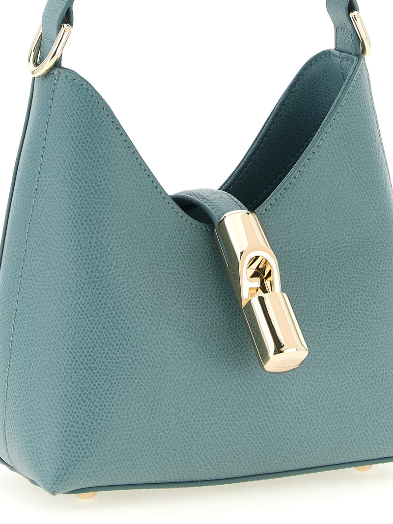 Furla Iride Mini Handbag in Light Blue Calfskin