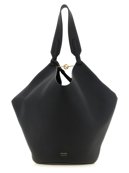 Khaite Black Calfskin Tote Bag
