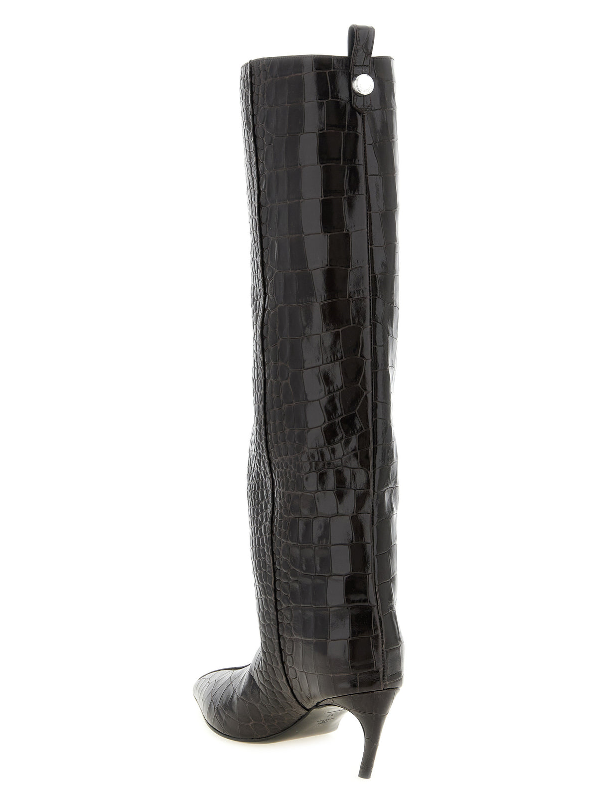 The Attico Lea Brown Bovine Leather Over The Knee Boots