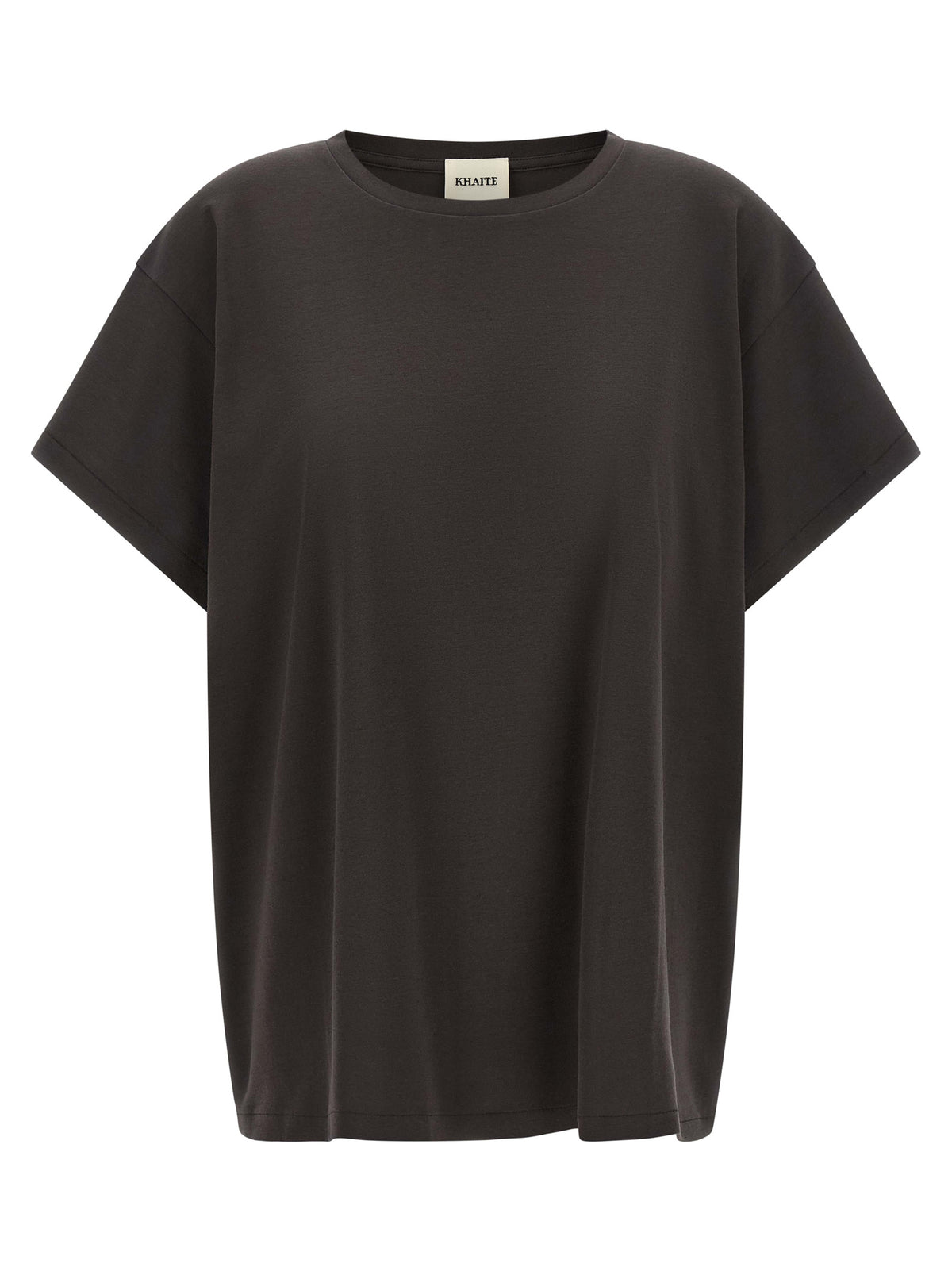 Khaite Winsley Gray Cotton T-Shirt for Women
