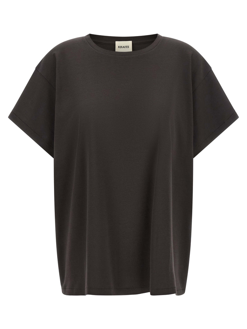 Khaite Winsley Gray Cotton T-Shirt