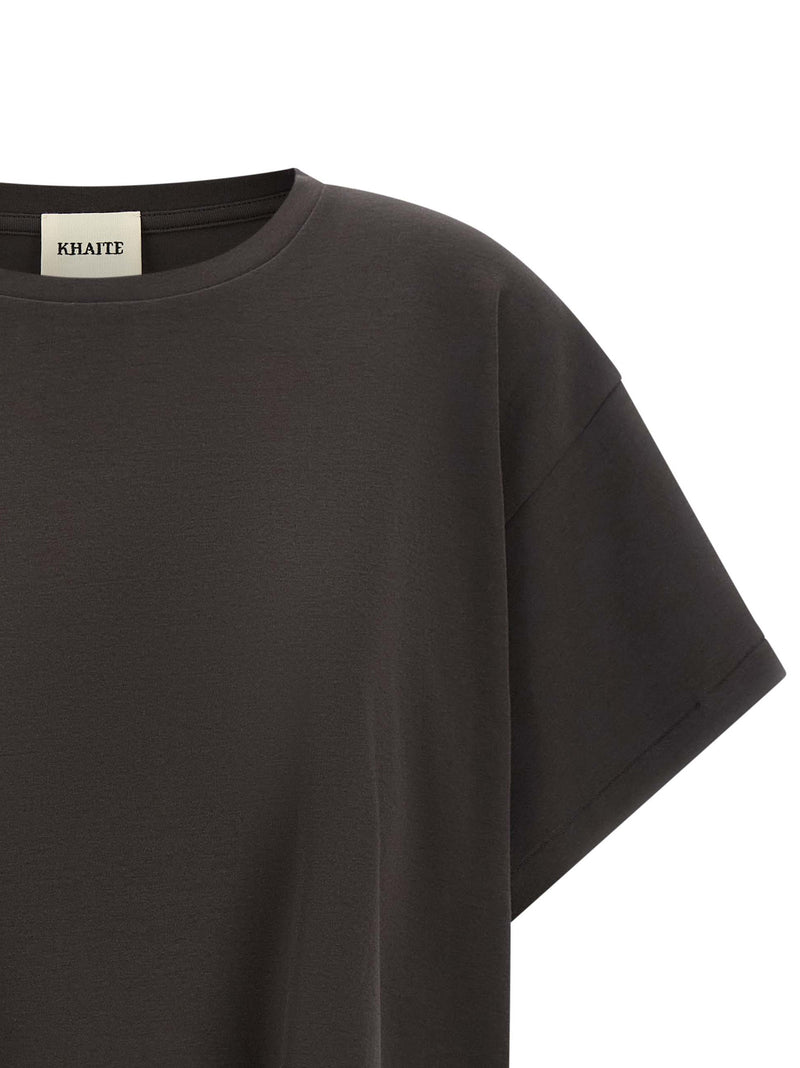 Khaite Winsley Gray Cotton T-Shirt