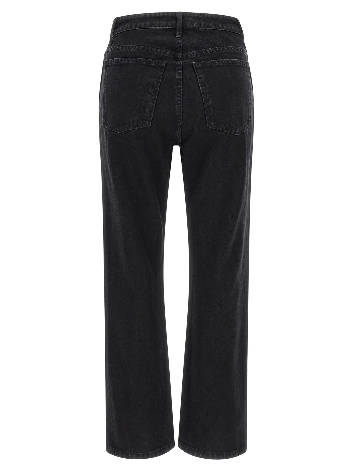 Khaite Abigail Black Cotton Flared Jeans