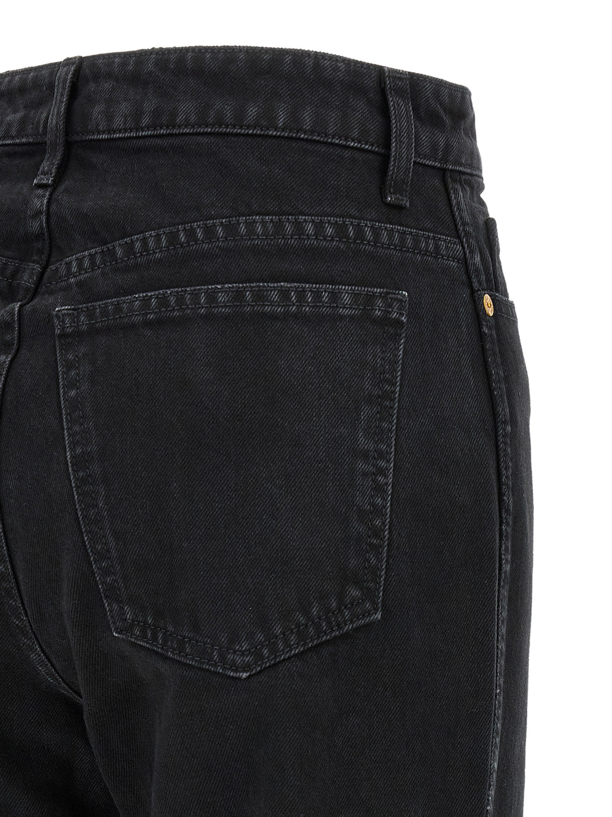 Khaite Abigail Black Cotton Flared Jeans