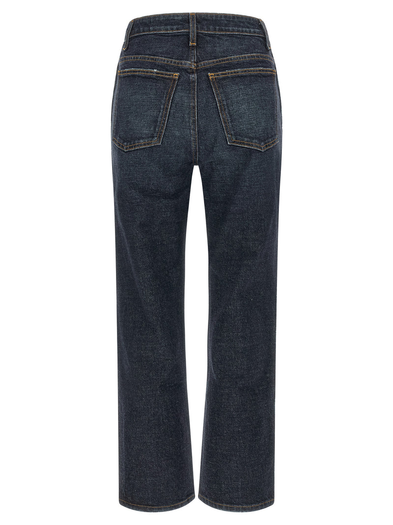 Khaite Abigail Blue Cotton Flared Jeans
