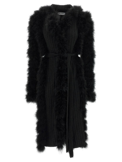 The Attico Black Wool Coat