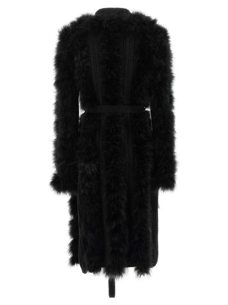 The Attico Black Wool Coat - Luxury Avant-Garde Outerwear
