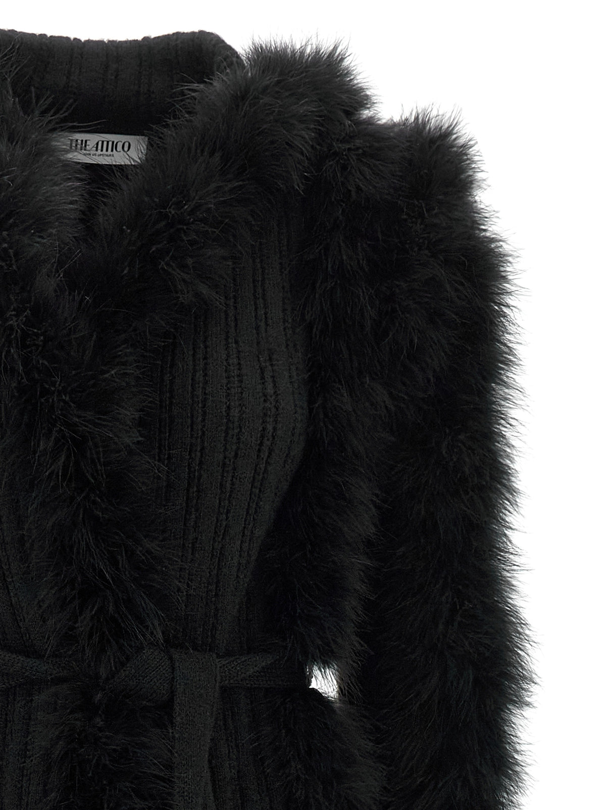 The Attico Black Wool Coat - Luxury Avant-Garde Outerwear