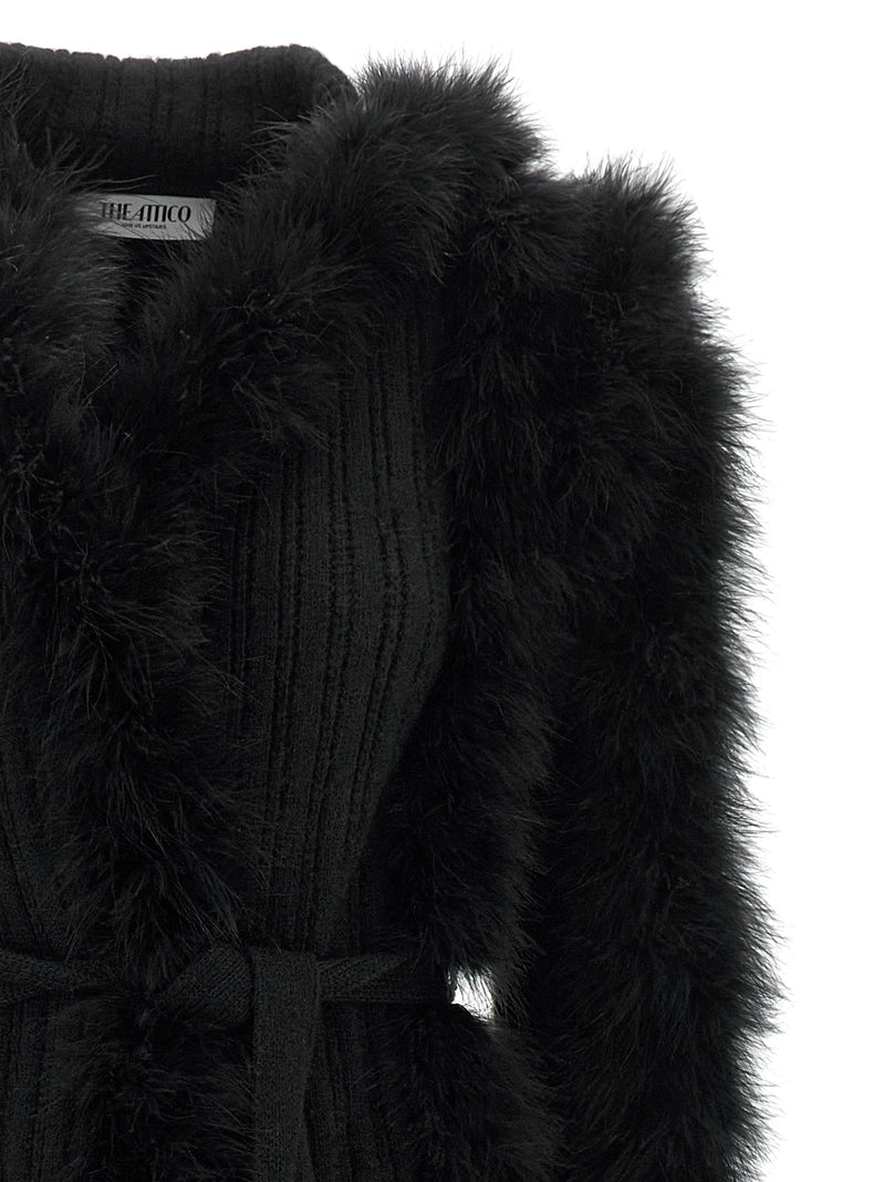 The Attico Black Wool Coat - Luxury Avant-Garde Outerwear