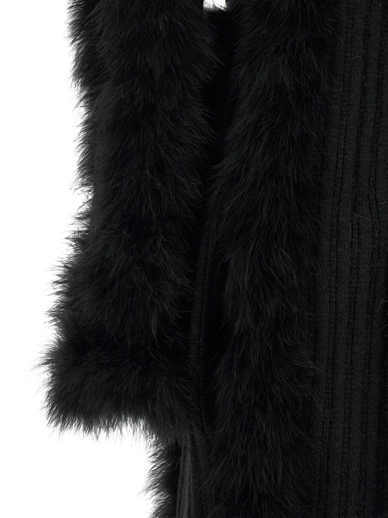 The Attico Black Wool Coat - Luxury Avant-Garde Outerwear