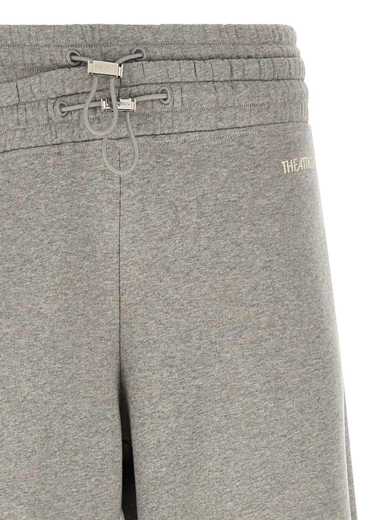 The Attico Gray Cotton Casual Pants - Stylish Wide-Leg Design