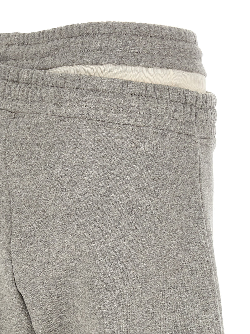 The Attico Gray Cotton Casual Pants - Stylish Wide-Leg Design
