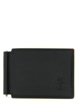 Brunello Cucinelli Black Goatskin Money Clip