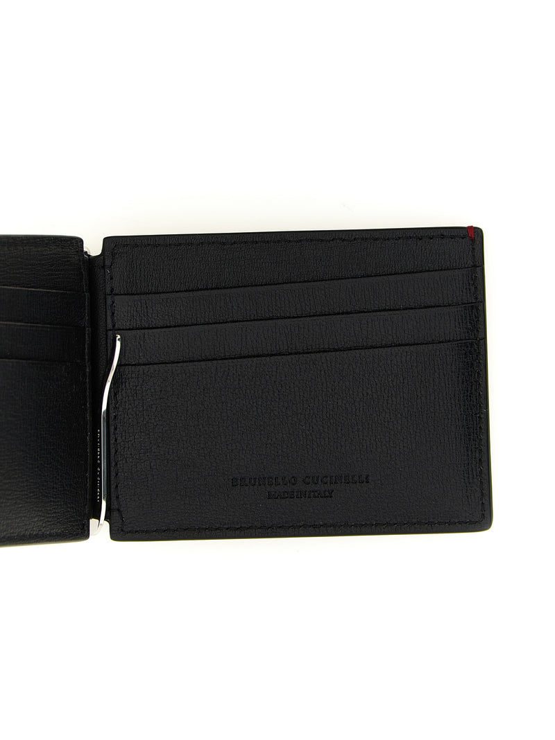 Brunello Cucinelli Black Goatskin Money Clip