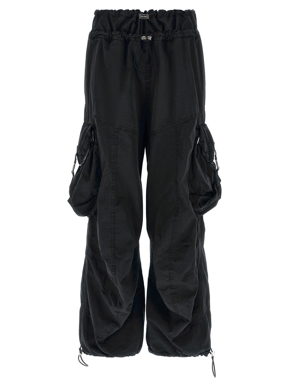 The Attico Black Cotton Cargo Pants - Avant-Garde Utility Chic