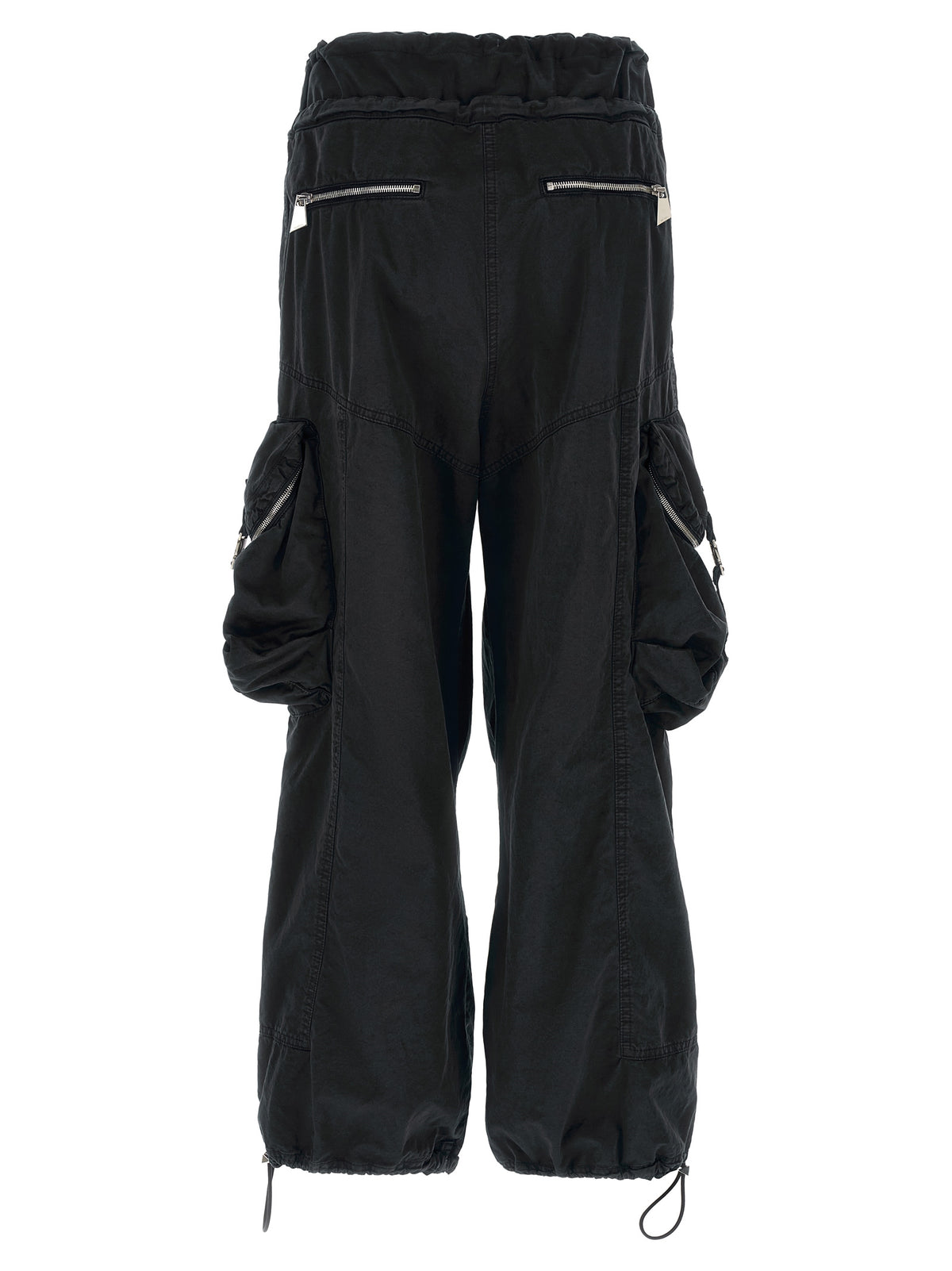 The Attico Black Cotton Cargo Pants - Avant-Garde Utility Chic