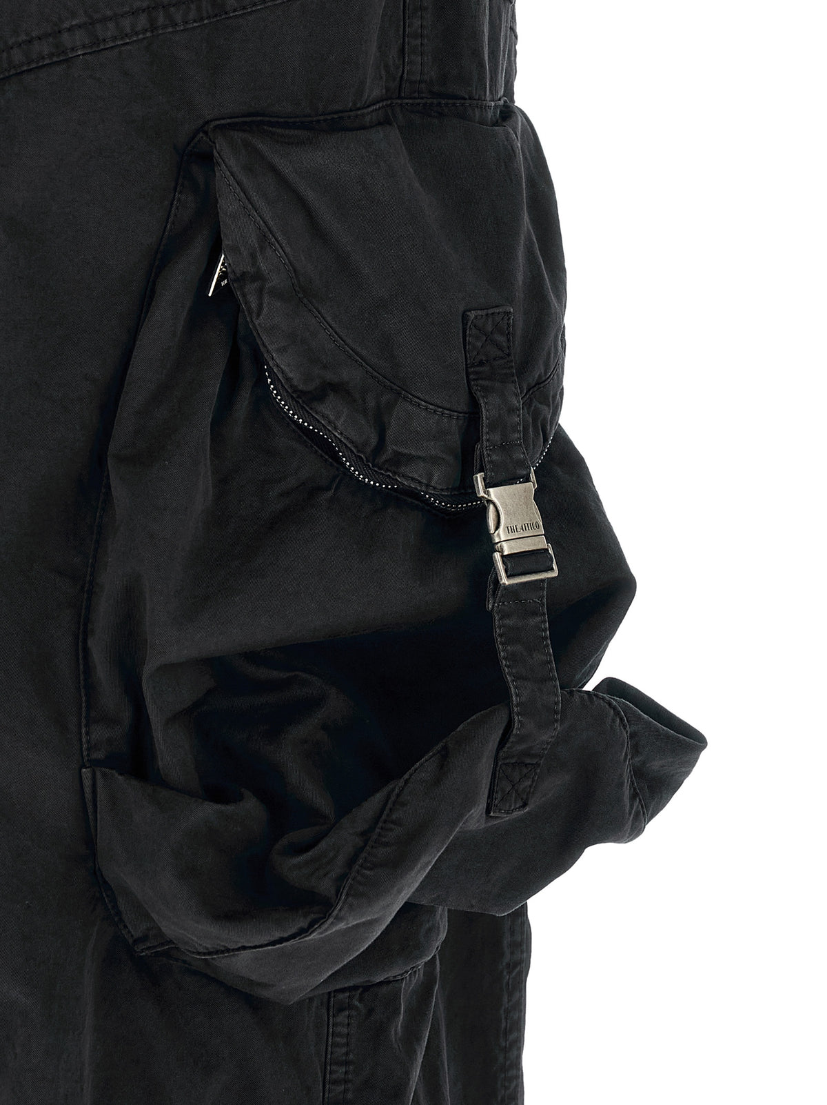 The Attico Black Cotton Cargo Pants - Avant-Garde Utility Chic