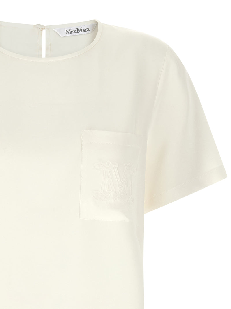 Max Mara MxmPagano White Silk Blouse