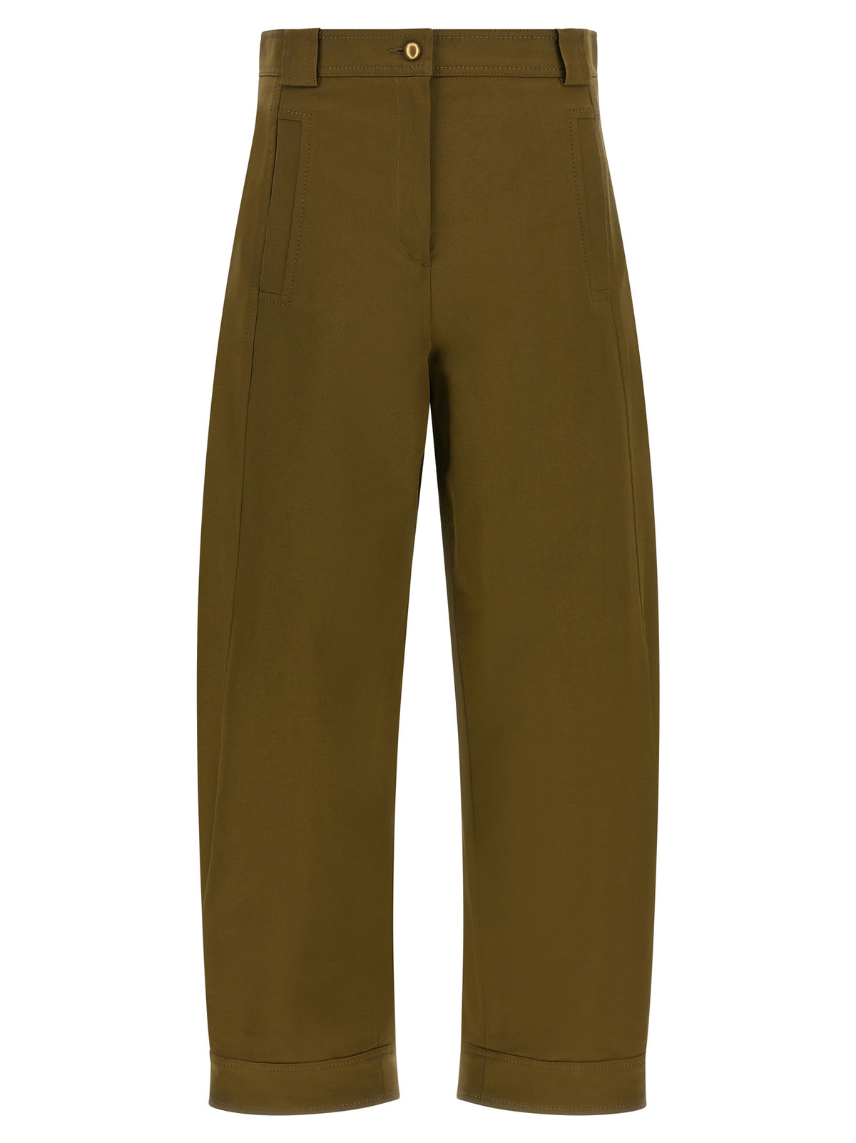 Max Mara MxmAdorni Bicolor Cotton Cropped Pants