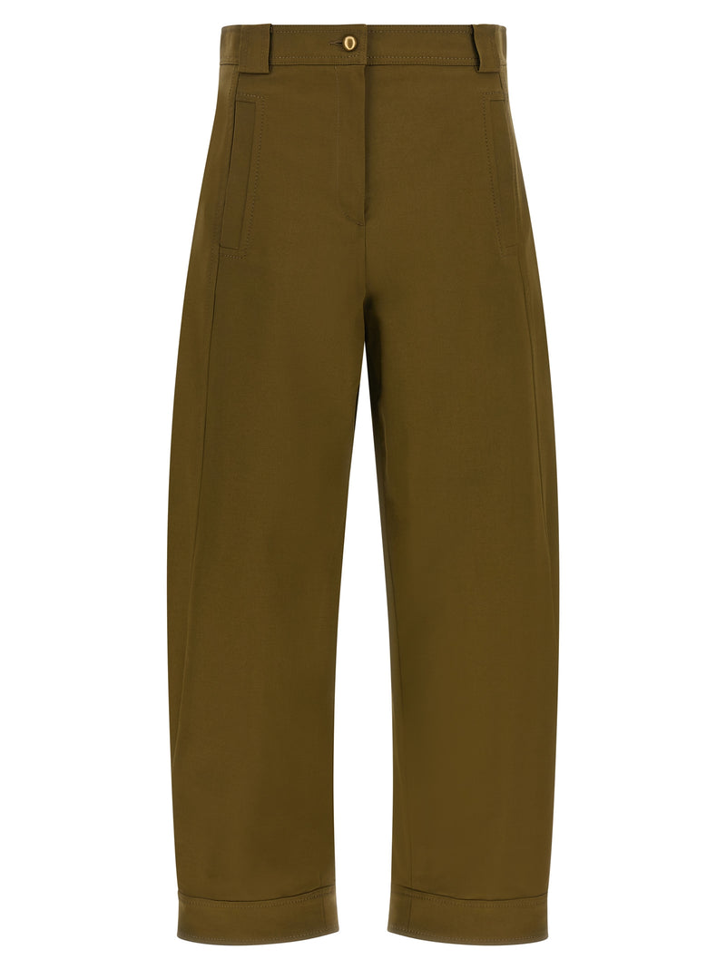 Max Mara MxmAdorni Bicolor Cotton Cropped Pants