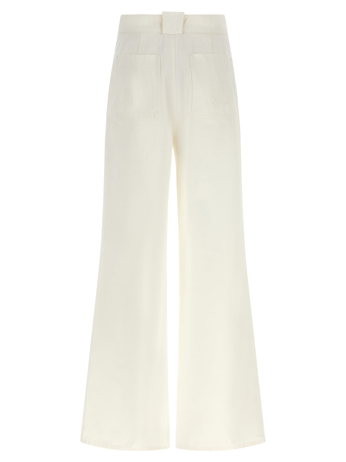 Max Mara MxmBadesse White Cotton Flared Pants