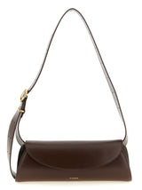Jil Sander Cannolo Brown Calfskin Shoulder Bag