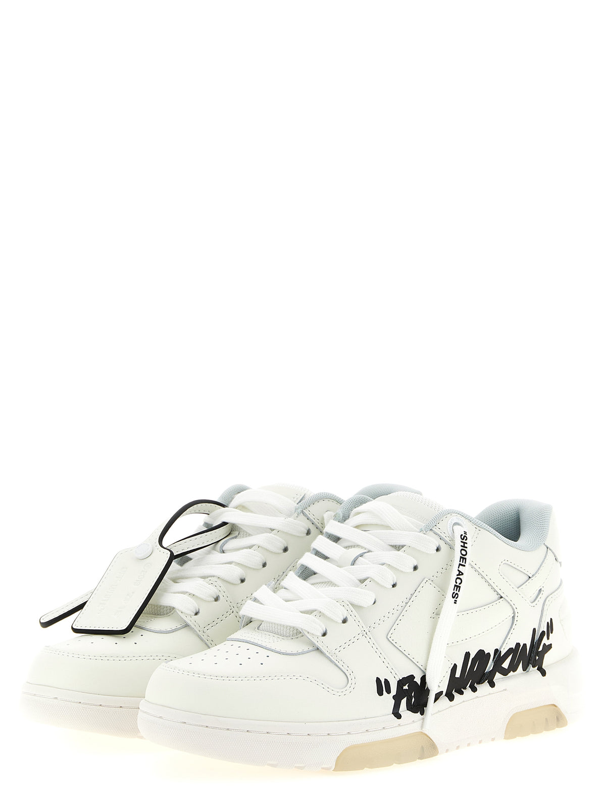 Off-White Bicolor Calfskin Athletic Sneakers for Women