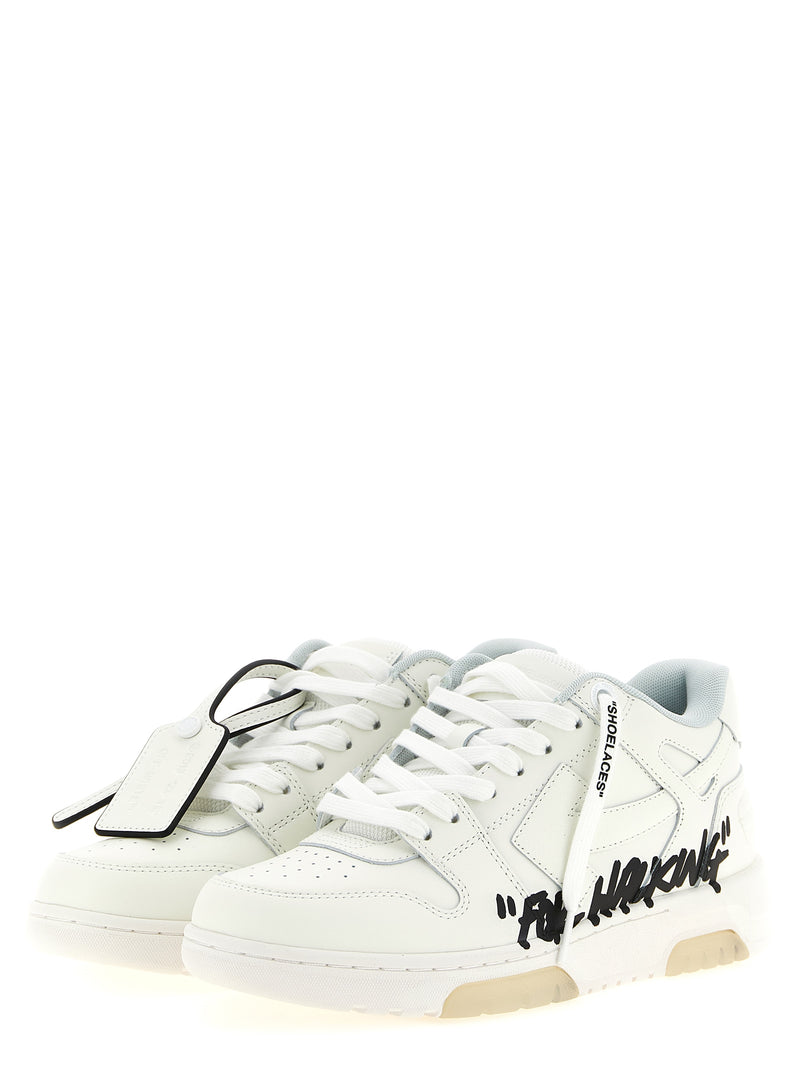 Off-White Bicolor Calfskin Athletic Sneakers for Women