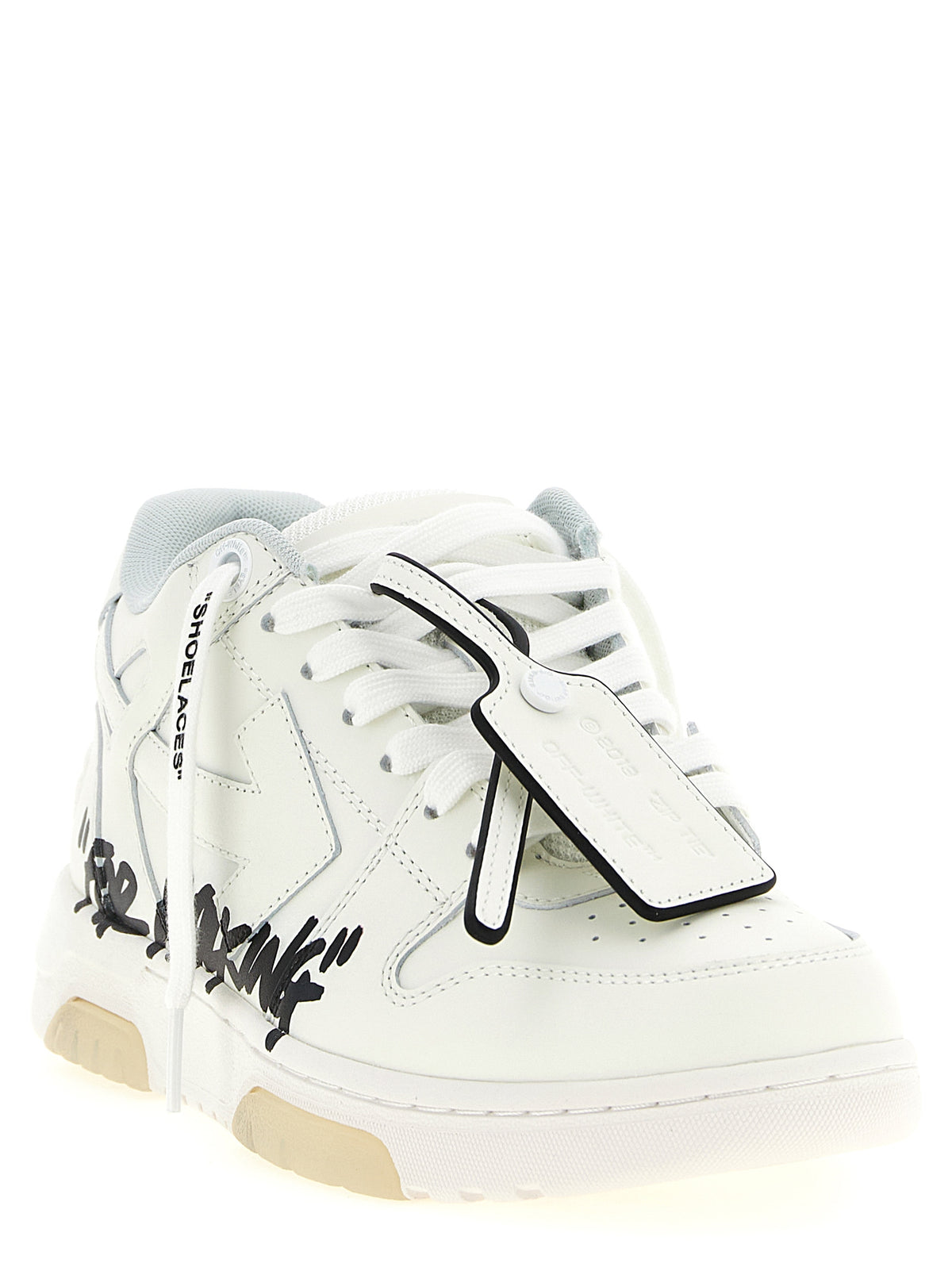 Off-White Bicolor Calfskin Athletic Sneakers for Women